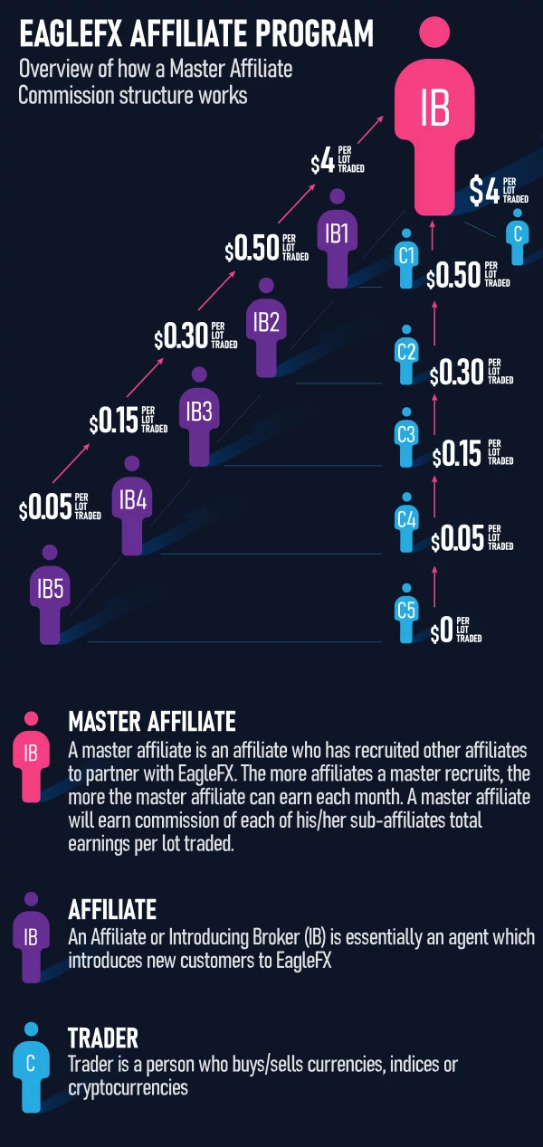 Affiliate Program Master Commission Infographic Mobile version